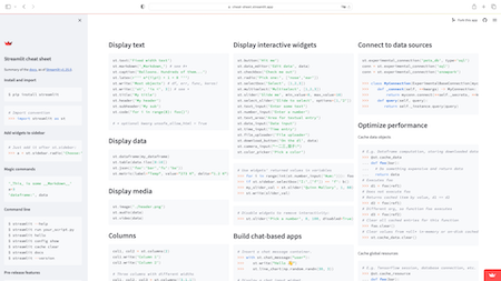 streamlit example app